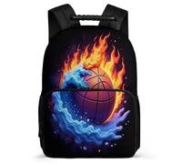 TPISLI Mochila Escolar Baloncesto Estampado para Niñas 7-11 Años Mochila Colegio Baloncesto Escuela Primaria Bookbag, Espalda Acolchada Bolsillos Laterales Excursiones Cortas