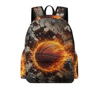 TPISLI Mochila Escolar Baloncesto Niña Secundaria Mochila de Baloncesto en 3D para Escolares Secundaria School Bag Ligera Resistente Excursión Colegio Viaje Outdoor