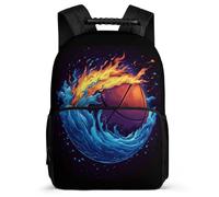 TPISLI Mochila Escolar Basket Balón para Niños Niñas 7-12 Años Mochila Colegio Baloncesto Cursos 2-4 Bookbag, Bolsillos Laterales Espalda Acolchada Navidad Escuela
