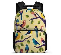 TPISLI Mochila Escolar Birds Cursos 3-5 para Niños Mochila Colegio Planta Hojas 5-10 Años Daypack, Tejido 1680D Detalles de Fieltro Regalo Cumpleaños