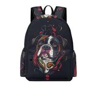 TPISLI Mochila Escolar Bulldog Dog Pattern Niño Mochila Colegio Niña de Animal Puppy para Instituto Y Secundaria Ligera, Mochilas Adolescentes Chicas para Viaje