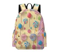 TPISLI Mochila Escolar Caramelo Multicolor Escolares 8-12 Años Mochila Colegio Niño 7 Años, Daypack Cómoda Ligera Diario y Viaje Uso Diario Excursión Outdoor