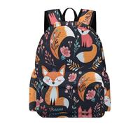 TPISLI Mochila Escolar Cartoon Fox Illustration Niño Primaria, Mochila Animal Pattern para Niñas 8 A 12 Años, Mochilas Escolares Chica Viajes Y Compras