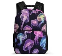 TPISLI Mochila Escolar Colourful Medusa para Estudiantes 8-12 Años Mochila Colegio Vida Marina Cursos 2-4 Daypack, Espalda Acolchada Bolsillos Laterales Navidad Escuela