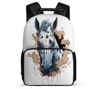 TPISLI Mochila Escolar Con Caballo Para Niña, Mochila Caballo Animal 3D Informal Gran Capacidad Mochilas De Viaje Para Portátil De 15.7" Bolsas Escolares Niños De 10 12-18 Años Adolescente