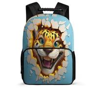 TPISLI Mochila Escolar Con Guepardo Para Niñas De 1ª A 3ª Clase, Mochilas Leopardooo Animal 3D Informal Escolar Niño, Grande Mochila De Escuela Primaria Para Niñas