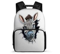TPISLI Mochila Escolar Con Zebra Para Niñas De 1ª A 3ª Clase, Mochilas Animal Cebra en 3D Informal Escolar Niño, Grande Mochila De Escuela Primaria Para Niñas