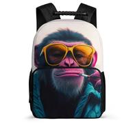 TPISLI Mochila Escolar Cool Orangutan para Niñas Cursos 3-5 Mochila Infantil Animal Motivo 8-12 Años Daypack, Tejido 1680D Resistente Ligera Regalo Cumpleaños