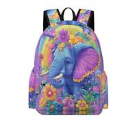 TPISLI Mochila Escolar Cute Elephant Motif Niña Primaria, Mochila para Niñas Kawaii con Animal de 6 A 12 Años, Mochilas Escolares Chica E Ligera