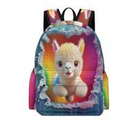TPISLI Mochila Escolar Cute LLLlama Niños - Mochila Colegio Chicos Niña para Portátil, Gran Mochilas Animal Alpaca para Adolescentes Vuelta Al Cole