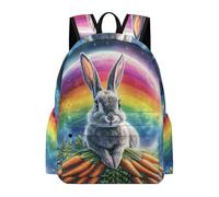 TPISLI Mochila Escolar Cute Rabbit Pattern Niño Primaria, 2026 Mochila para Niñas con Animal Bunny Print 6 A 12 Años, Mochilas Escolares Chica E Ligera
