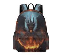 TPISLI Mochila Escolar de Evil Dragon Design Niño Adolescente Chica, Mochila Instituto para Juveniles Niña, Mochilas Colegio con Dragon