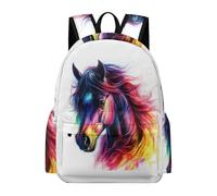TPISLI Mochila Escolar de Horse Design para Niñas 9-16 Años, Mochilas Adolescente, Mochila Colegio Niño con Animal Print para Primaria Secundaria Viajes