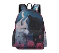 TPISLI Mochila Escolar de Lobo Estampado Niño Adolescente Chica, Mochila Instituto para Juveniles Niña, Mochilas Colegio con Animal Wolve Motif