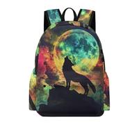 TPISLI Mochila Escolar de Lobo Motif para Adolescente Niña, Mochilas Animal Wolve Design Informal Niñas Niños Mochila Viaje Bolsas Escolares Niños de 10 1Animal Wolve Design15 Años