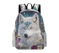 TPISLI Mochila Escolar de Lobo para Adolescente Niña, Mochilas Animal Wolve Informal Niñas Niños Mochila Viaje Bolsas Escolares Niños de 10 1Animal Wolve15 Años
