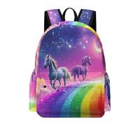 TPISLI Mochila Escolar Diseño Caballo 1º-3º Curso Niño y Niña Mochila Colegio Estampado Caballo 7-11 Años Mochila de Gran Capacidad, School Bag para Viaje Paseo y Uso Diario y Excursión
