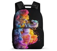 TPISLI Mochila Escolar Diseño de Colorido Caballo para Estudiantes Primaria, Mochila Caballo 6-10 Años, School Bag, Primaria Viaje, Cómoda para Libros Cuadernos