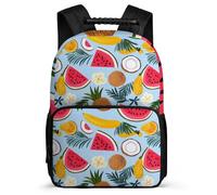TPISLI Mochila Escolar Diseño de Colorido Frutas para Niñas 6-10 Años, Mochila Patrón de Fruta Infantil Colegio Primaria, Bookbag, Tejido 1680D, Detalles Fieltro, Colegio Viaje