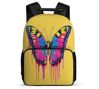 TPISLI Mochila Escolar Diseño de Mariposa para Niña Niño Cursos 2-4, Mochila Mariposa Infantil Ligera, Backpack, Primaria Viaje, Cómoda para Libros Cuadernos