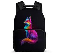 TPISLI Mochila Escolar Diseño de Zorro Cursos 2-4 para Niños, Mochila Infantil Ilustración de Animal Ligera, Backpack, Tejido 1680D, Detalles Fieltro, Colegio Viaje