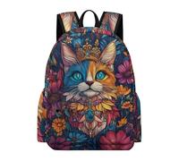 TPISLI Mochila Escolar Diseño Gatito para Niñas y Niños 12 Años Mochila Infantil Estampado Animal Gato Colegio Mochilas Escolares Resistentes, Bookbag para Viaje Paseo y Senderismo y Excursión