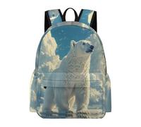 TPISLI Mochila Escolar Diseño Oso Polar para Niño y Niña 6-10 Años Mochila Infantil Estampado Animal Primaria Mochila de Gran Capacidad, Backpack para Paseo y Actividades al Aire Libre