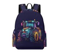 TPISLI Mochila Escolar Diseño Tractor para Niñas y Niños 8-13 Años Mochila Infantil Estampado Coche Colegio Mochilas Escolares Resistentes, Bookbag para Vuelta al Cole Viaje y Senderismo