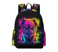 TPISLI Mochila Escolar Dog Print Niño de Primaria, Mochila con Animal Puppy Design Colegio para Niñas de 8 A 12 Años, Mochilas Casual para Niños Viajes