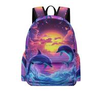 TPISLI Mochila Escolar Dolphin para Niños, Mochilas Escolares Sea Creature Primaria para Alumnos de 1.º A 5.º Curso, Mochila Escolar Niños
