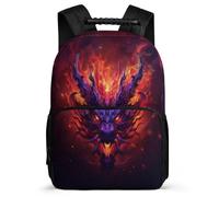TPISLI Mochila Escolar Dragón Cursos 3-5 para Escolares Mochila Colegio Dragón Chinese Estilo 8-12 Años School Bag, Resistente Ligera Detalles de Fieltro Excursiones Cortas