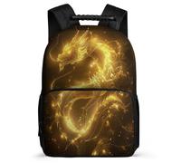 TPISLI Mochila Escolar Dragón Estampado Primaria para Estudiantes Mochila Colegio Chinese Estilo 6-11 Años School Bag, Asa Reforzada Detalles de Fieltro Regalo Cumpleaños