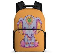 TPISLI Mochila Escolar Elefante para Escolares 6-11 Años, Mochila Tema Animal Infantil Colegio Primaria, Daypack, Resistente, Bolsillos Laterales, Viaje Uso Diario