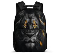TPISLI Mochila Escolar Estampado de León para Niños Colegio, Mochila Patrón Animal Infantil Ligera, Backpack, Primaria Viaje, Cómoda para Libros Cuadernos