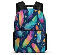 TPISLI Mochila Escolar Estampado de Plumas Para Niñas De 1 A 5 Clases, 2025, Mochila Con Colorido Escuela Para Niños De 6 A 12 Años, Mochilas Escolar Kawaii