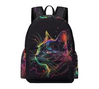 TPISLI Mochila Escolar Estampado Gatito para Niños y Niñas 9 Años Mochila Motivo Animal Gato Colegio Mochilas Escolares Ligeras, Book Bag para Excursión Paseo y Vuelta al Cole y Senderismo