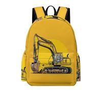 TPISLI Mochila Escolar Excavator Motif Niña Primaria, Mochila para Niñas Kawaii con Car Design 7 A 12 Años, Mochilas Escolares Chica E Ligera