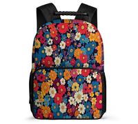TPISLI Mochila Escolar Flores Estampado para Chicos Chicas 6-10 Años Mochila Escolar Planta Diseño Primaria School Bag, Bolsillos Laterales Espalda Acolchada Viaje Uso Diario