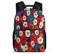 TPISLI Mochila Escolar Flores Motivo Cursos 3-5 para Estudiantes Mochila Infantil Planta Estampado 6-11 Años Daypack, Resistente Ligera Asa Reforzada Ocio Actividades