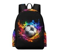 TPISLI Mochila Escolar Football Design Niño de Primaria, Mochila con Colourful Football Colegio para Niñas de 8 A 12 Años, Mochilas Casual para Niños Viajes