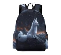 TPISLI Mochila Escolar Fox Illustration Niño Mochila Colegio Niña de Animal Pattern para Instituto Y Secundaria Ligera, Mochilas Adolescentes Chicas para Viaje