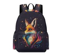 TPISLI Mochila Escolar Fox Illustration Niños - Mochila Colegio Chicos Niña para Portátil, Gran Mochilas Animal Pattern para Adolescentes Vuelta Al Cole