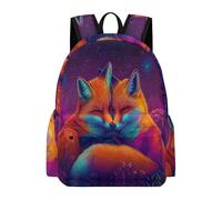 TPISLI Mochila Escolar Fox Print Niño Mochila Colegio Niña de Animal Design para Instituto Y Secundaria Ligera, Mochilas Adolescentes Chicas para Viaje