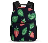 TPISLI Mochila Escolar Fresa Illustration para Niños Niñas Cursos 3-5 Mochila Escolar Fruit Diseño 6-10 Años Backpack, Asa Reforzada Tejido 1680D Ocio Actividades