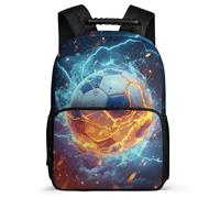 TPISLI Mochila Escolar Fútbol Illustration para Chicos Chicas 7-11 Años Mochila Escolar Fútbol Lover Cursos 3-5 Daypack, Tejido 1680D Asa Reforzada Navidad Escuela