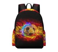 TPISLI Mochila Escolar Fútbol Niña Secundaria Mochila de Fútbol con Bandera Española para Escolares Secundaria School Bag Ligera Resistente Excursión Colegio Viaje Outdoor