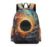 TPISLI Mochila Escolar Galaxia Espacio para Niños y Niñas Clase 5-7 Mochila Escolar Cósmico Negro Agujero 9-13 Años Daypack, Bookbag Resistente para Curso, Libros y Salidas Actividades Diarias