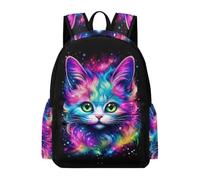 TPISLI Mochila Escolar Gato Colorido Chico 11 Años Mochila Primaria Animal Gatito para Chicos Clase 7-9 Bolsa Primaria Moderna Durable Deporte Outdoor Colegio Viaje
