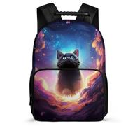 TPISLI Mochila Escolar Gato Galáctico Para Niños, Mochilas Escolar Con Gatito Niños De 1ª A 3ª Clase, Mochila Para Niña, Mochilas Grande