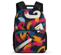 TPISLI Mochila Escolar Graffiti Motivo para Escolares Cursos 2-4 Mochila Infantil Colourful 7-12 Años Backpack, Espalda Acolchada Tejido 1680D Ocio Actividades